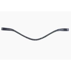 HKM zöld köves ívelt homlokszíj