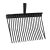 Metal manure collection fork