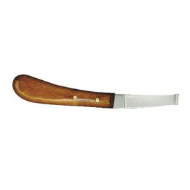 Wooden handle hoof knife - left handed