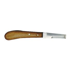 Wooden handle hoof knife