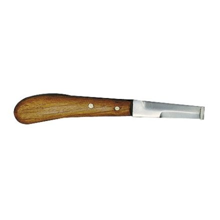 Wooden handle hoof knife