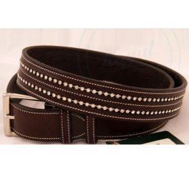 Imagine bőr öv dupla sor strasszal 85cm.