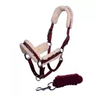 ES furry halter + lead Bordeaux