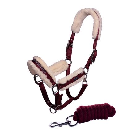 ES furry halter + lead Bordeaux