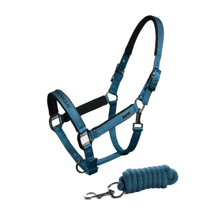 ES halter + lead Aurora blues