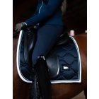 ES Midnight White Edge dressage saddle pad