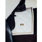  ES White perfection Gold  dressage saddle pad
