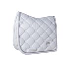  ES White Perfection Silver dressage saddle pad