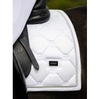  ES White Perfection Silver dressage saddle pad