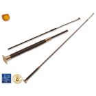 Training stick with nickel-plated plate end